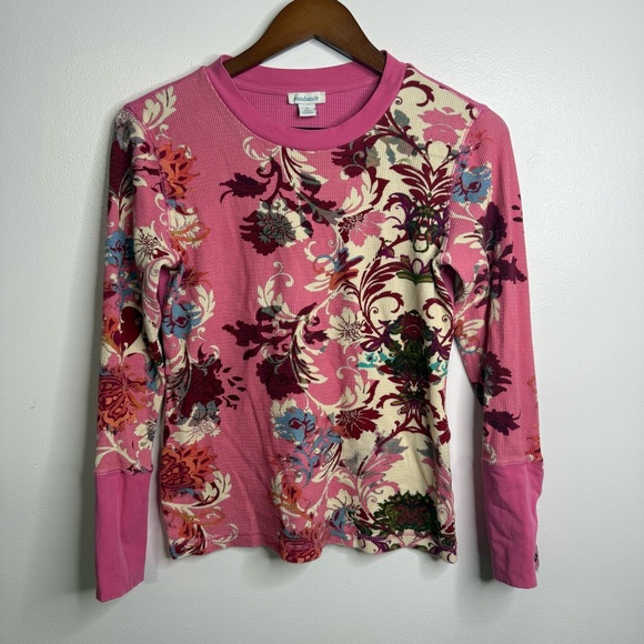 Sundance Bayberry Thermal Top Floral Pink Size Medium - Picture 2 of 6